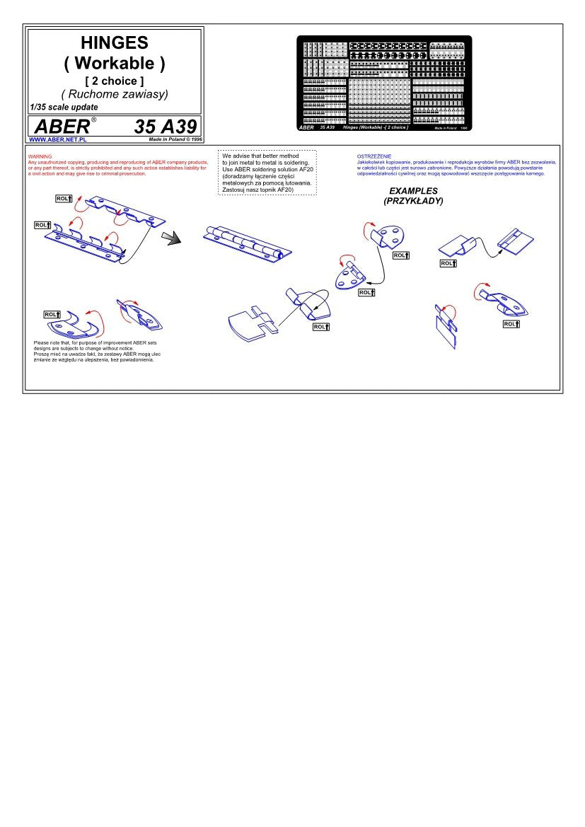 Aber 35A039 Zawiasy (wybór II) 1/35 – immagine 4