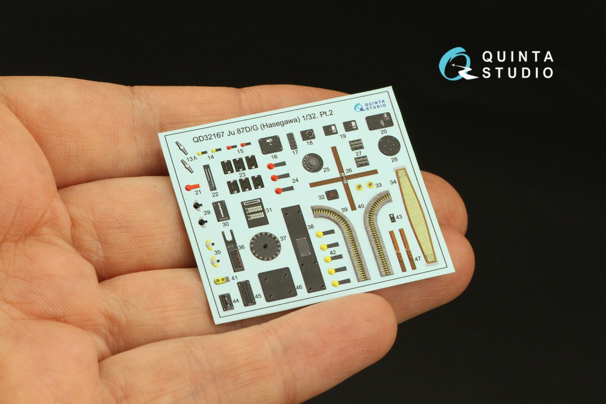 Quinta Studio QD32167 Ju 87D/G 3D-Printed &amp;amp; coloured Interior on decal paper (Hasegawa) 1/32 – imagen 7
