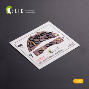 KELIK K32001 GLOSTER GLADIATOR MK.II INTERIOR 3D DECALS FOR ICM KIT 1/32 – imagen 3