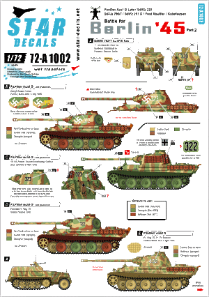 Star Decals 72-A1002 Battle for Berlin 45 # 2 1/72