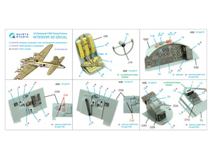 Quinta Studio QD32233 Boeing B-17E/F Pilot&amp;#39;s cockpit. 3D-Printed coloured Interior on decal paper (HK models) 1/32 – imagen 2