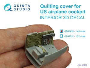 Quinta Studio QD48439 Quilting cover for US airplane cockpit. 3D-Printed coloured Interior on decal paper (All kits) 1/48 – immagine 6