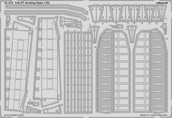 Eduard 32478 Yak-9T landing flaps ICM 1/32