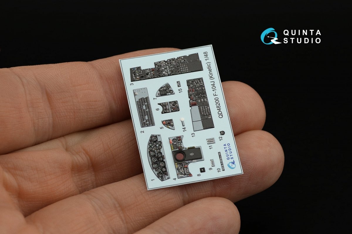 Quinta Studio QD48200 F-104J 3D-Printed &amp;amp; coloured Interior on decal paper (for Kinetic ) 1/48 – imagen 11