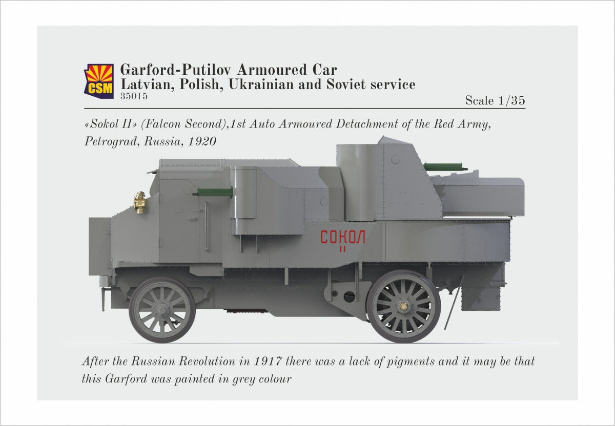 Copper State Models 35015 Garford-Putilov Armoured Car, Latvian, Polish, Ukrainian, Soviet Service 1/35 – imagen 14