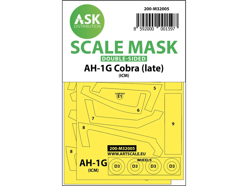 Art Scale Kit M32005 AH-1 G Cobra (Late) Double-Sided for ICM/Special Hobby 1/32