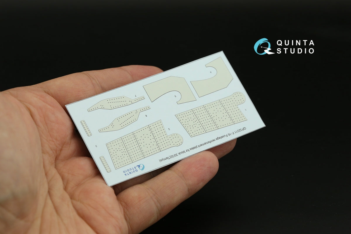Quinta Studio QP32011 Plaques de renfort pour F-16 bloc 30/32 (Tamiya) 1/32 – image 2