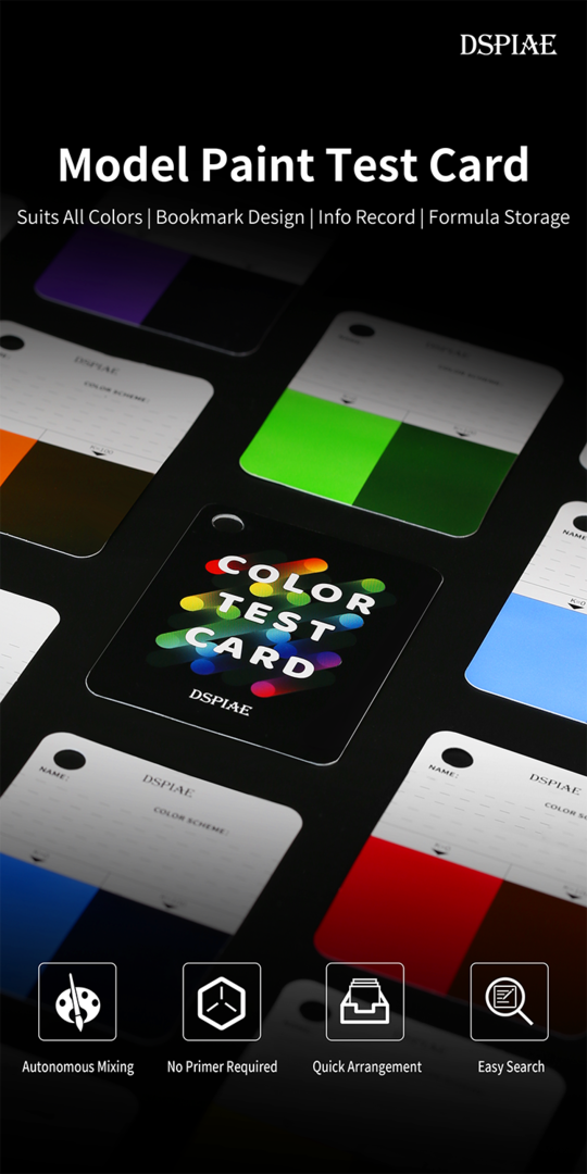 DSPIAE CC-01 Color Test Card Keychain Model Tool – imagen 6