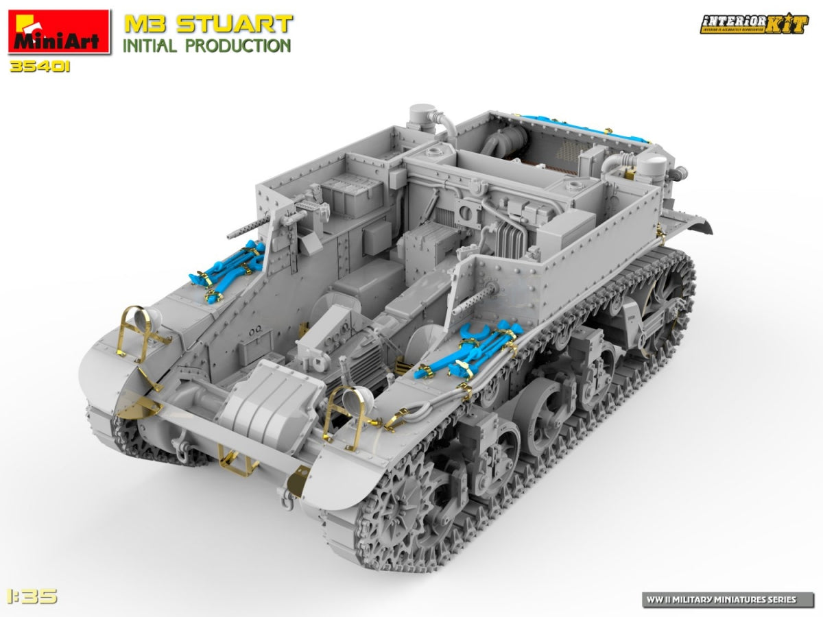 MiniArt 35401 M3 STUART INITIAL PRODUCTION 1/35 – zdjęcie 5