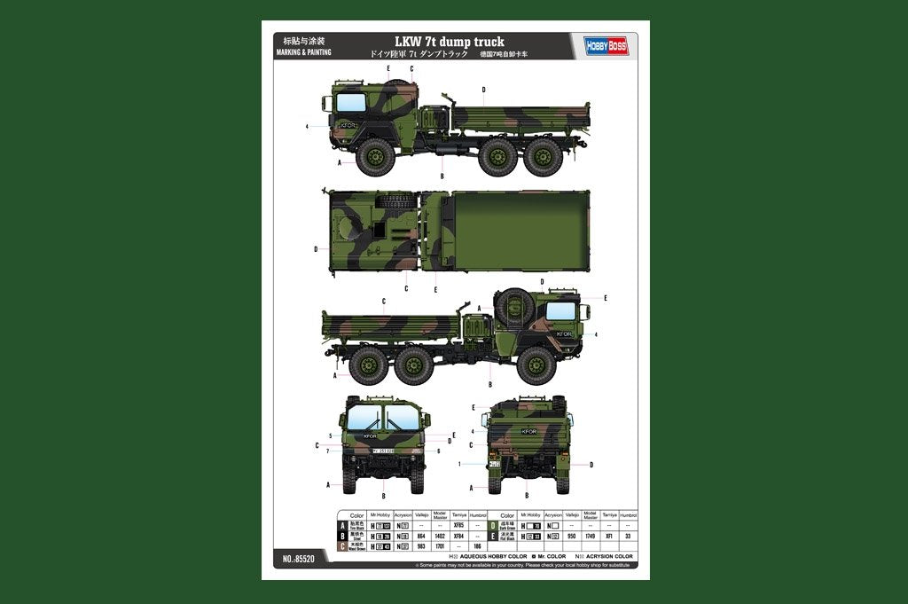 Hobby Boss 85520 LKW 7t dump truck 1/35 – imagen 3