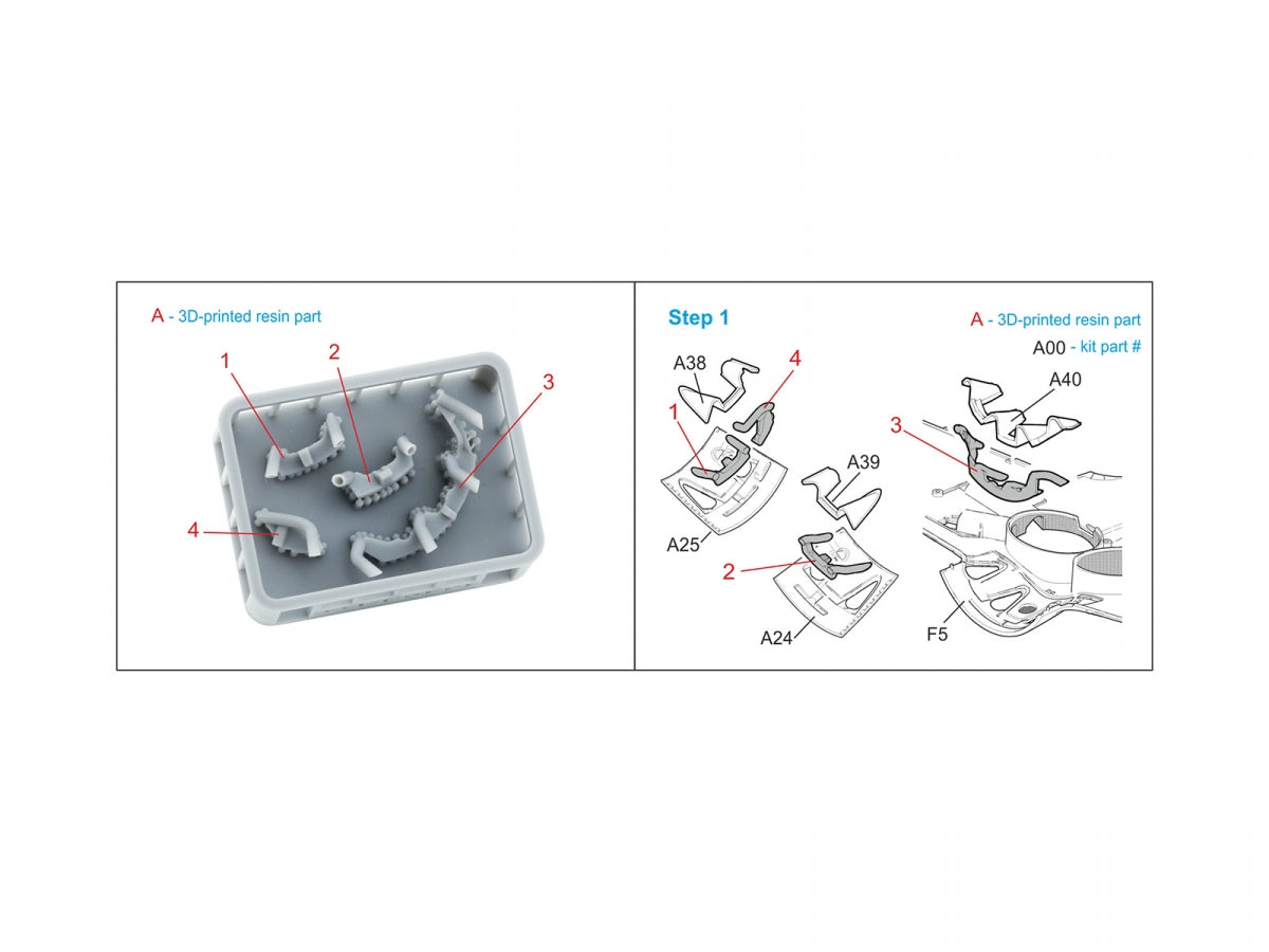 Quinta Studio QT48039 I-16 type 5, Exhaust pipes (Zvezda) 1/48 – imagen 2