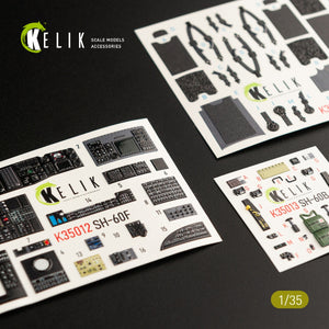 KELIK K35012 SH-60F OCEAN HAWK INTERIOR 3D DECALS FOR KITTY HAWK KIT 1/35 – imagen 3