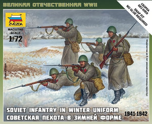 Zvezda 6197 Soviet Infantry (winter uniform, 1941-1942 ) 1/72