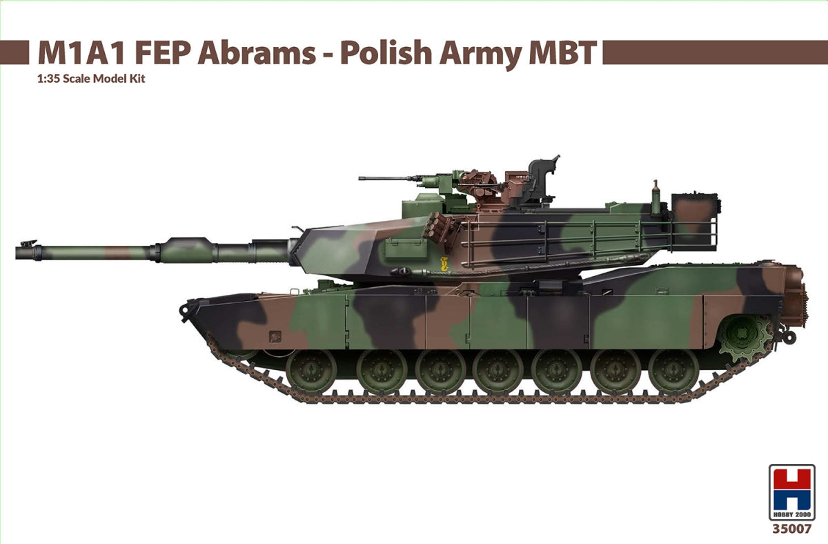 Hobby 2000 35007 M1A1 FEP Abrams - Char de combat principal de l&amp;#39;armée polonaise (RFM + CARTOGRAF) 1/35
