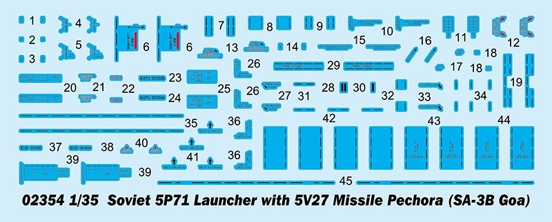 Trumpeter 02354 Soviet 5P71 Launcher with 5V27 Missile Pechora (SA-3B Goa) 1/35 – imagen 5