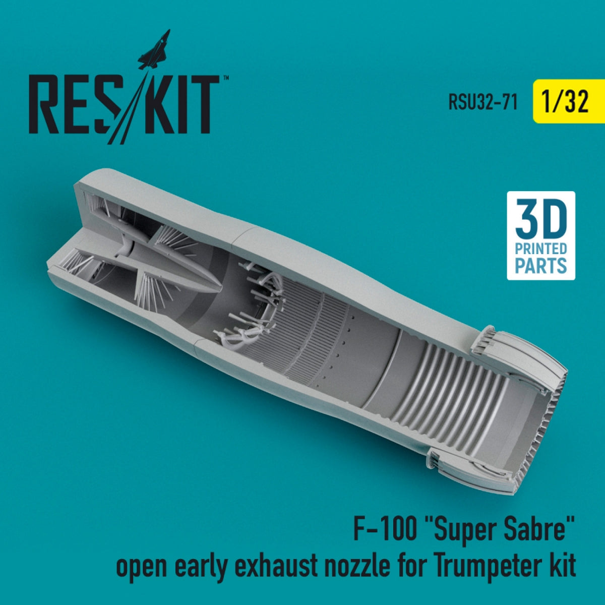 RESKIT RSU32-0071 F-100 "SUPER SABRE" OPEN EARLY EXHAUST NOZZLE FOR TRUMPETER KIT 1/32