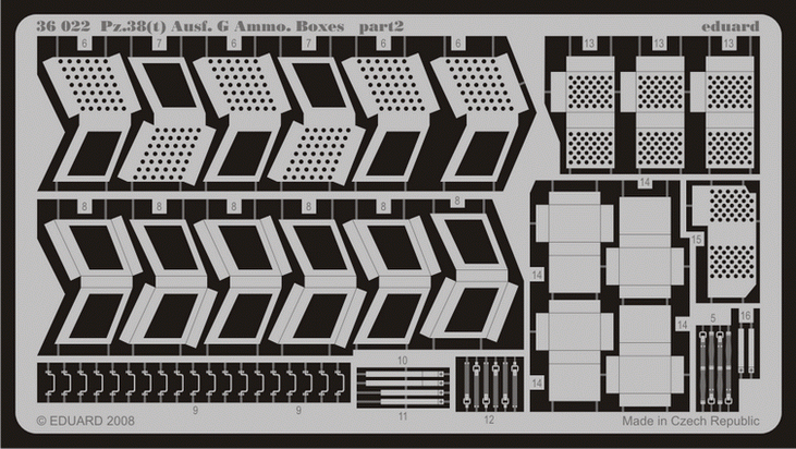 Eduard 36022 Pz.38(t) Ausf. G Ammo. Boxes 1/35 Dragon – immagine 2