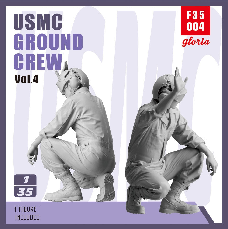Gloria F35004 USMC Ground Crew Type 4 3D Printed Figures 1/35 – zdjęcie 2