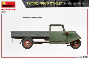 MiniArt 38032 TEMPO A400 ATHLET 3-WHEEL DELIVERY TRUCK 1/35 – immagine 5
