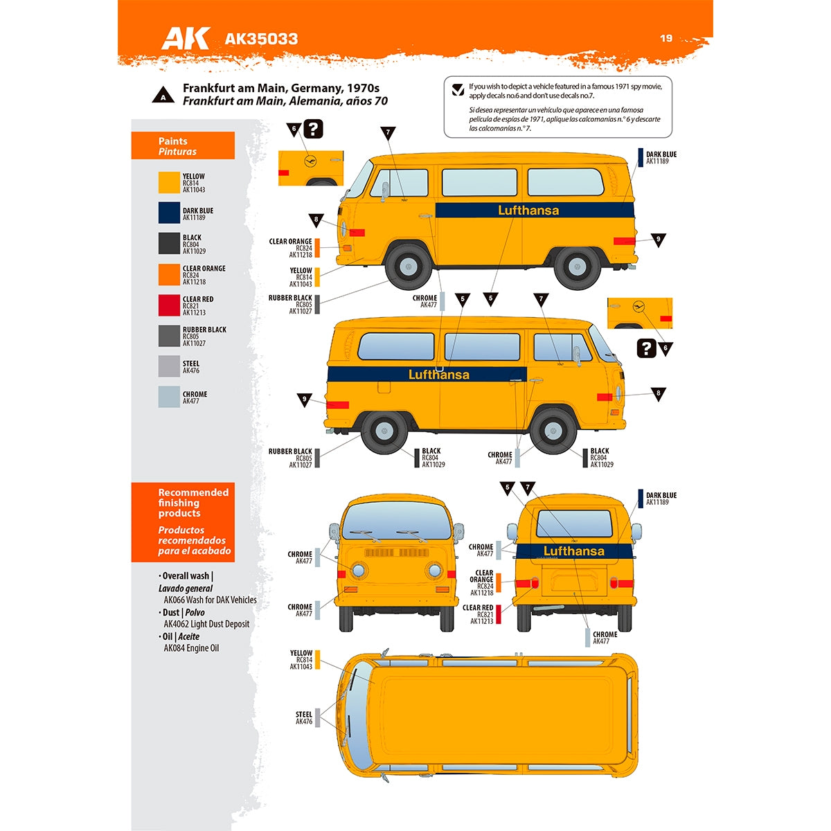 AK Interactive AK35033 T2 MODEL 1967 AIRPORT BUS 1/35 – imagen 20