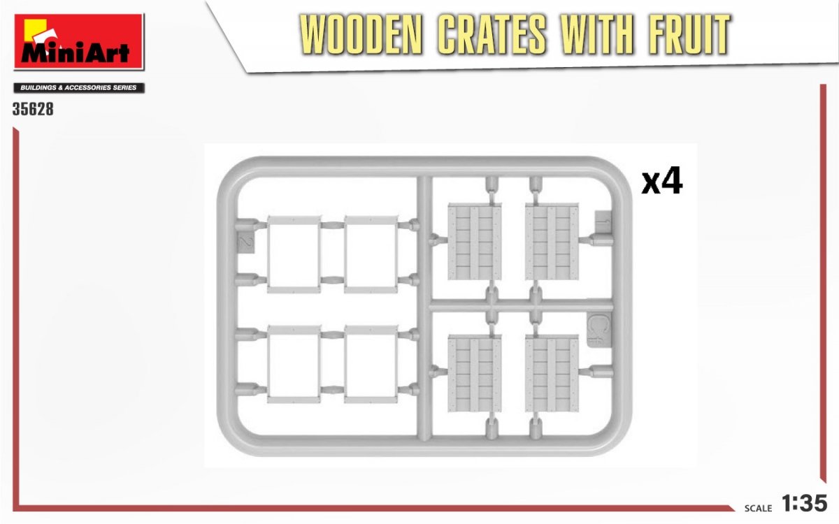 MiniArt 35628 WOODEN CRATES WITH FRUIT 1/35 – imagen 5