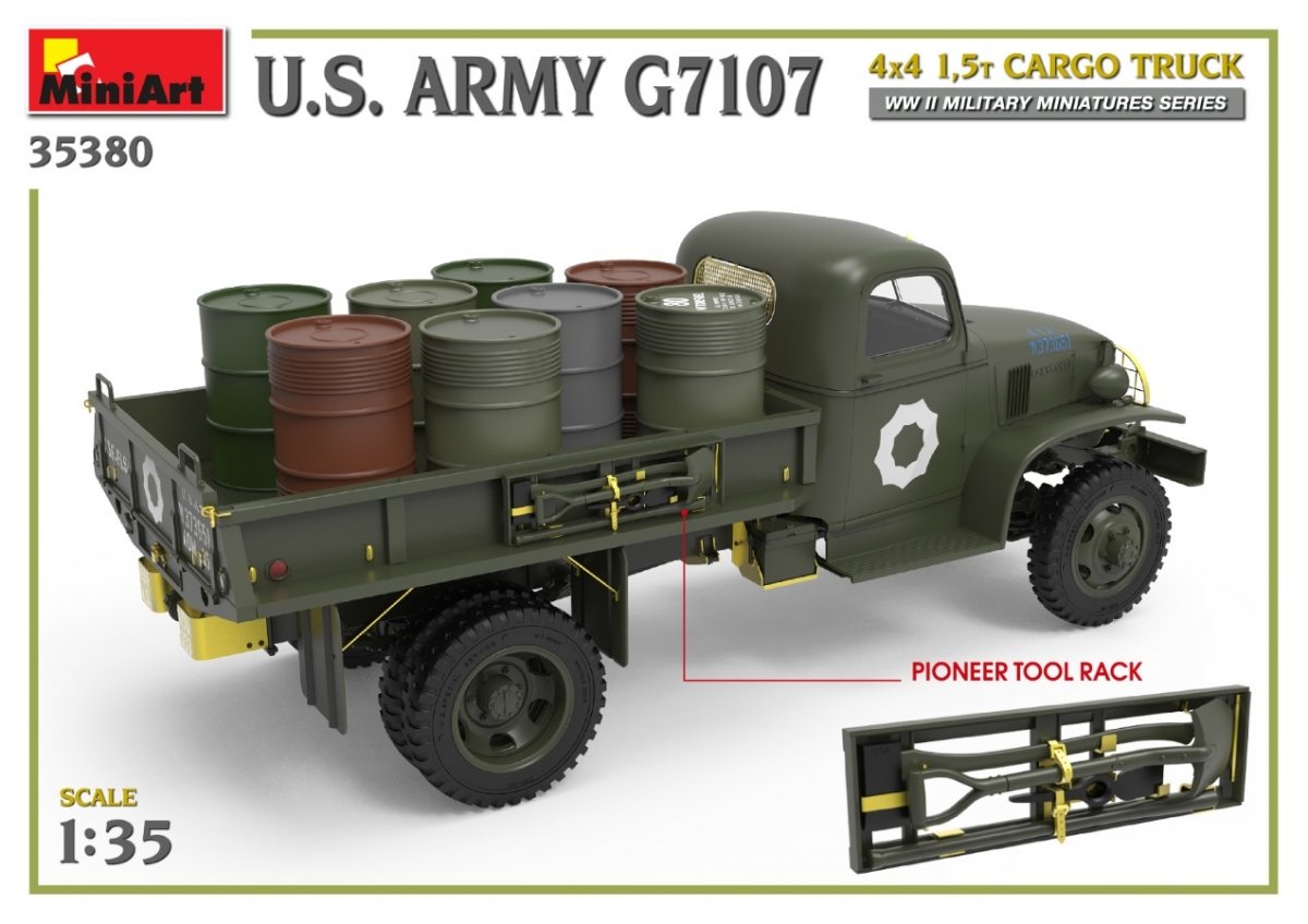 MiniArt 35380 U.S. ARMY G7107 4X4 1,5t CARGO TRUCK 1/35 – imagen 8