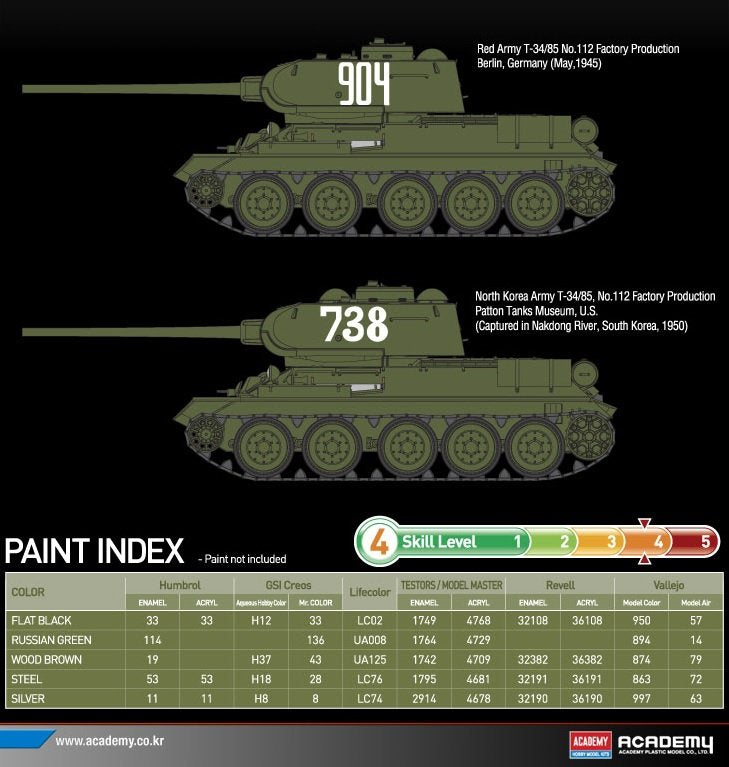 Academy 13290 T-34/85 No.112 Factory Production 1/35 – imagen 6