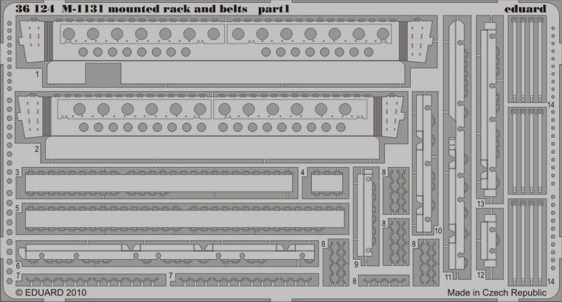 Eduard 36124 M-1131 mounted rack and belts 1/35 Trumpeter – imagen 2