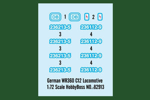 Hobby Boss 82913 German WR360 C12 Locomotive 1/72 – imagen 3