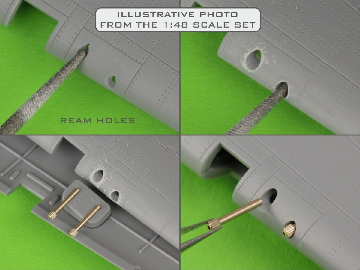 Master AM-32-130 Hawker Hurricane Mk.IIb - Embouts de canon Browning .303 et embase de visée 1/32 – image 4