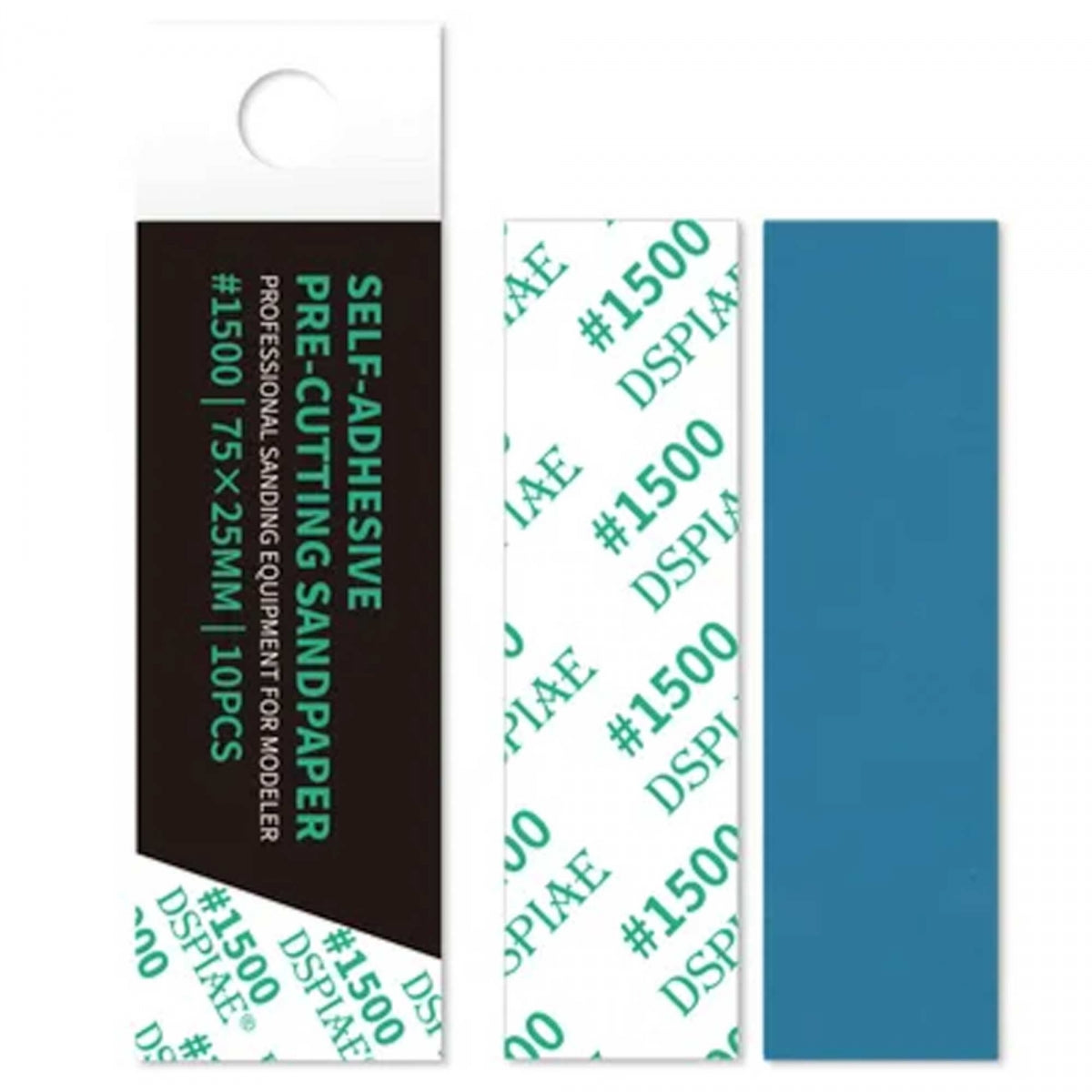 Papier de verre réutilisable autocollant DSPIAE DSP-1500 n° 1500 (75 x 25 mm) - 10 pièces