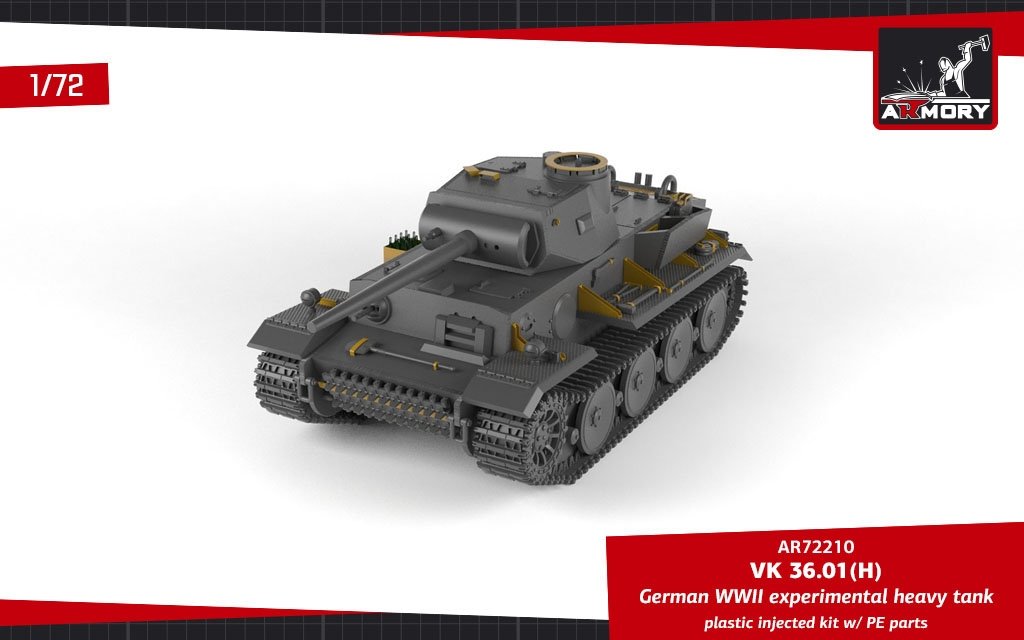Armory Models 72210 VK 36.01(H) German WWII Experimental Heavy Tank 1/72 – zdjęcie 7