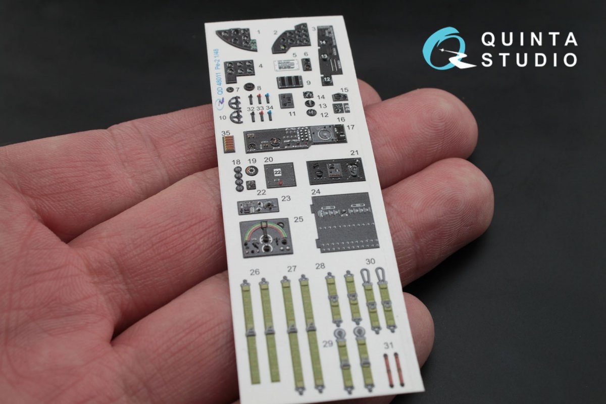Quinta Studio QD48011 Pe-2 3D-Printed &amp;amp; coloured Interior on decal paper (for Zvezda kits) 1/48 – imagen 4