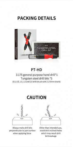 DSPIAE PT-HD 3,175mm General Purpose Hand Drill / Wiertarka ręczna 3,175 mm – imagen 8