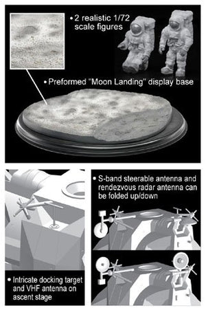 Dragon 11015 Apollo 17 &amp;quot;The Last J-Mission&amp;quot; CSM + LM + Lunar Rover 1/72 – immagine 3