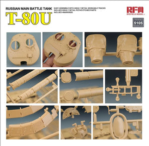 Rye Field Model 5105 Russian Main Battle Tank T-80U 1/35 – immagine 11