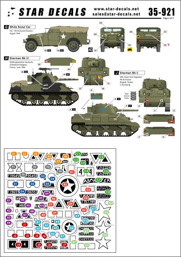 Star Decals 35-921 Blindés britanniques en Normandie 1/35 – image 2