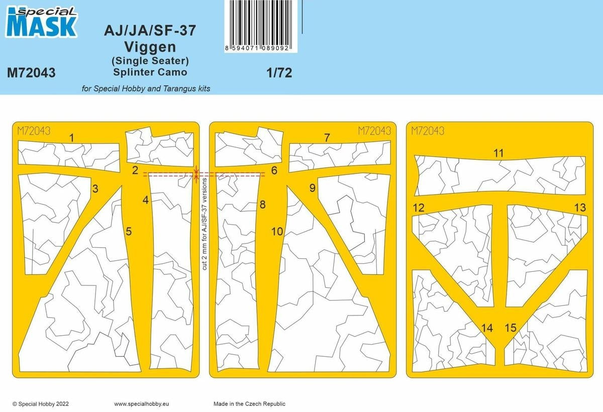 Special Hobby M72043 AJ/JA/SF-37 Viggen (monoplace) Splinter Camo 1/72