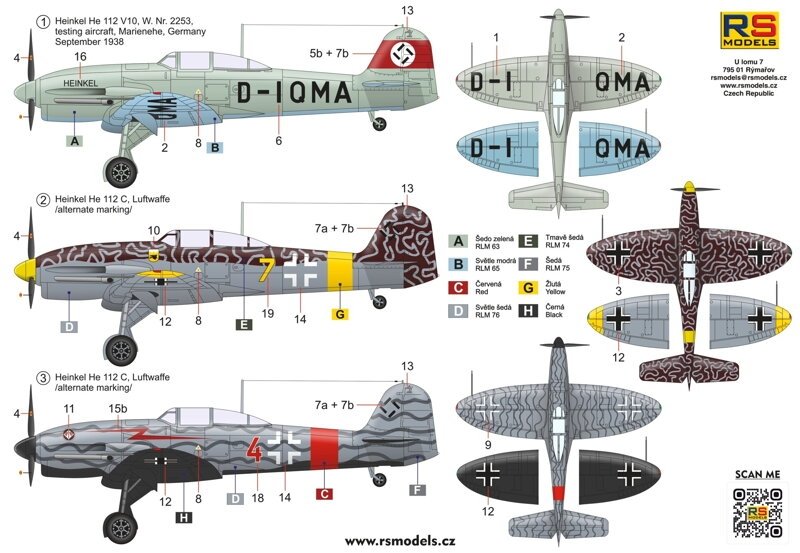 RS Models 94007 Heinkel 112 V10 1/72 – imagen 2