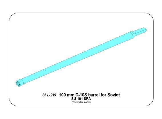 Aber 35 L-219 100 mm D-10S barrel for Soviet SU-101 1/35 – immagine 6