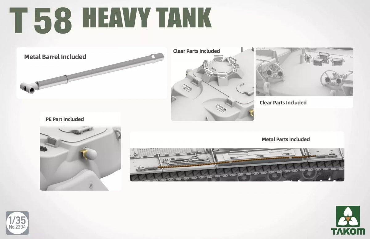 Takom 2204 T58 Heavy Tank 1/35 – imagen 3