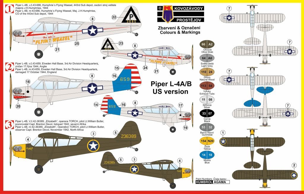 Kozavody Prostejov KPM0040 Piper L-4A/B 1/72 – zdjęcie 2