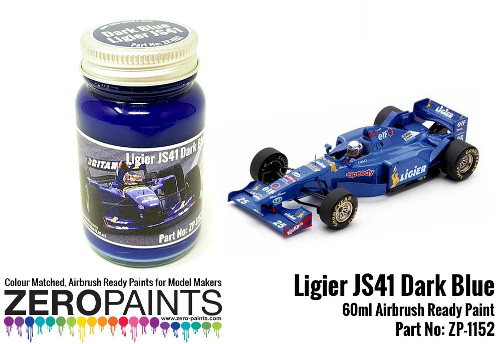 Peinture bleu foncé Zero Paints ZP-1152 Ligier JS41 60 ml