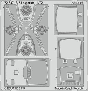 Eduard 72687 B-58 exterior 1/72 ITALERI