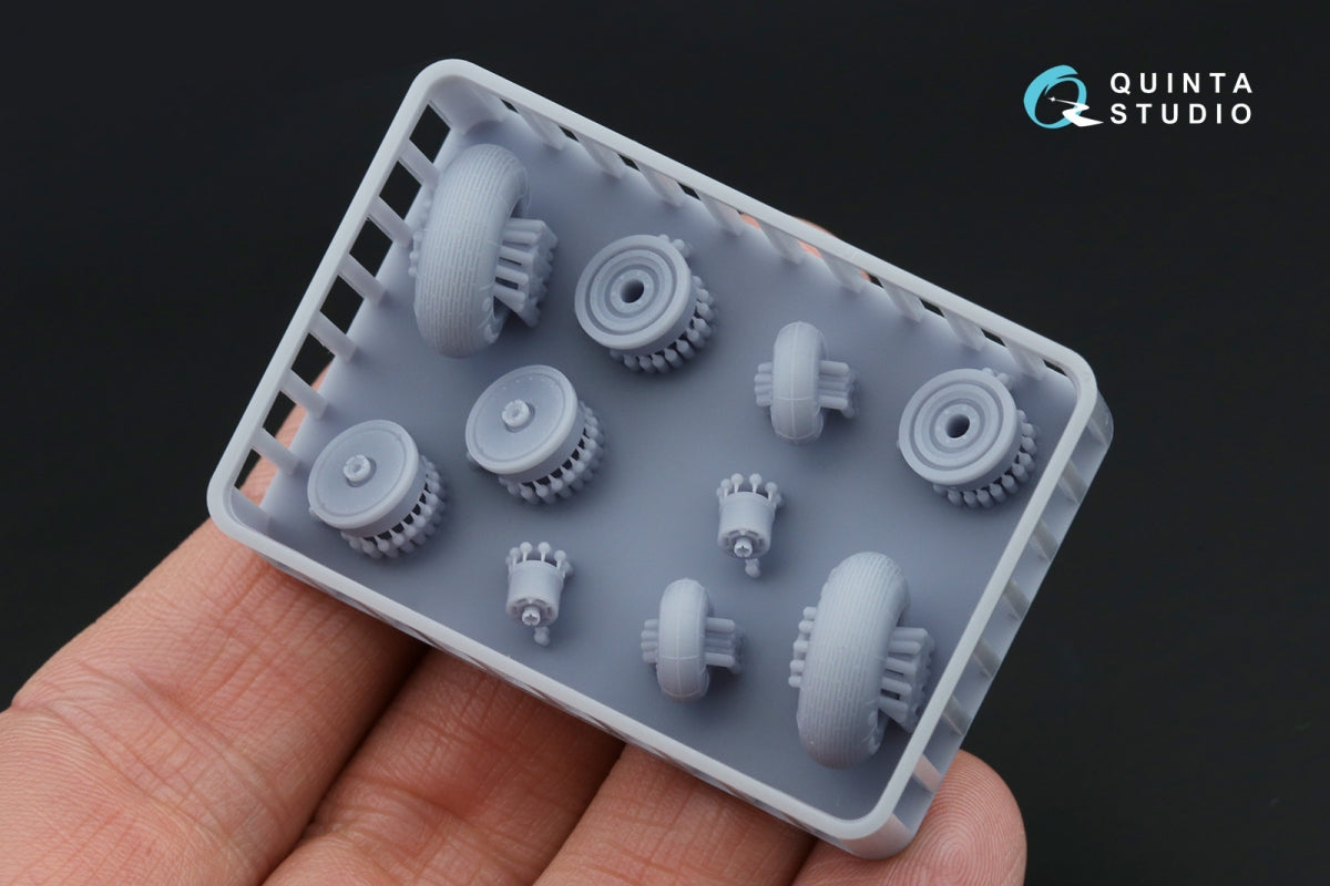 Quinta Studio QT48024 Ka-52 Wheels with separate hubs and weighted tires (Zvezda) 1/48 – imagen 4