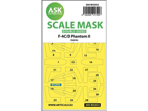 Art Scale Kit M32032 F-4C/D Phantom Double-Sided Mask for Tamiya 1/32