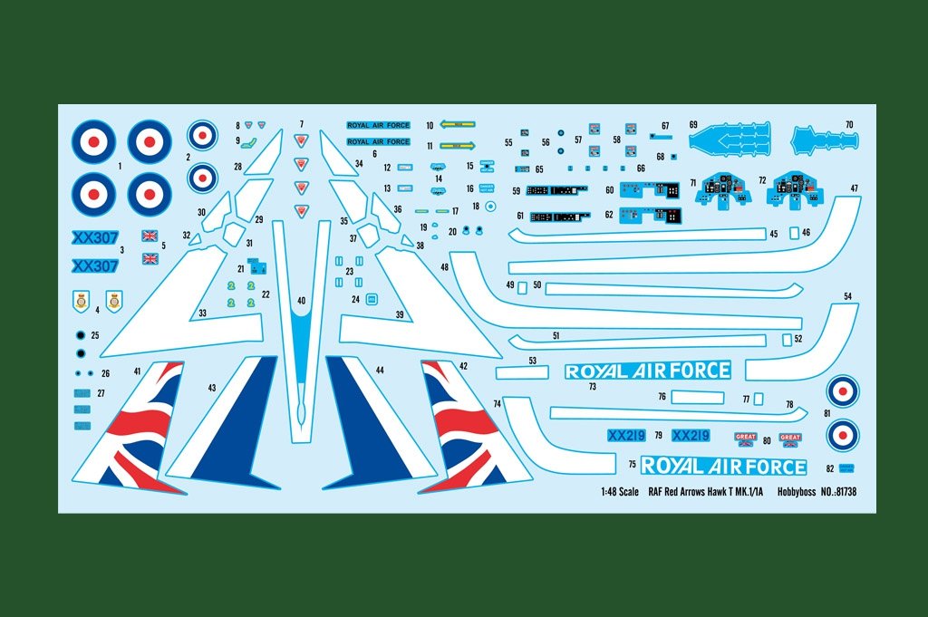 Hobby Boss 81738 RAF Red Arrows Hawk T MK.1/1A 1/48 – imagen 3