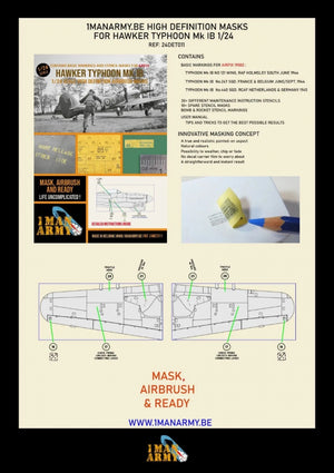 1 Man Army 24DET011 Hawker Typhoon Mk Ib Airfix 1/24 – imagen 2