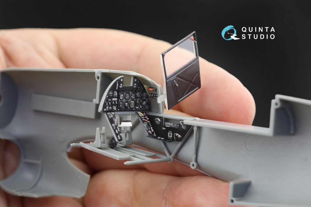 Quinta Studio QD48218 Hawker Typhoon Mk.1b early 3D-Printed &amp;amp; coloured Interior on decal paper ( Hasegawa ) 1/48 – immagine 4