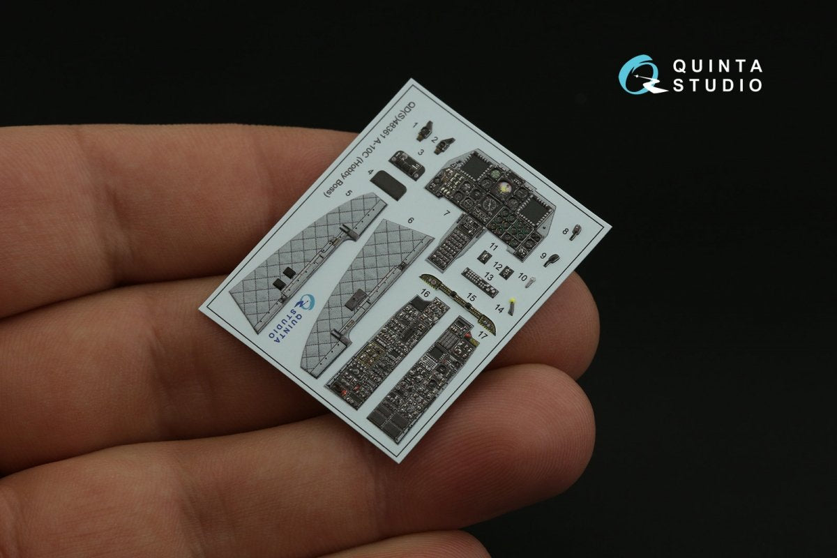Quinta Studio QDS-48361 A-10C 3D-Printed &amp;amp; coloured Interior on decal paper (Hobby Boss) (Small version) 1/48 – imagen 4